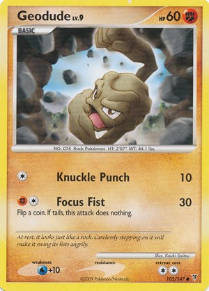 Pokemon Supreme Victors Common Card - Geodude 105/147