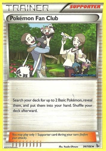 Pokemon Fan Club 94/106 - Pokemon XY Flashfire Uncommon Trainer Card