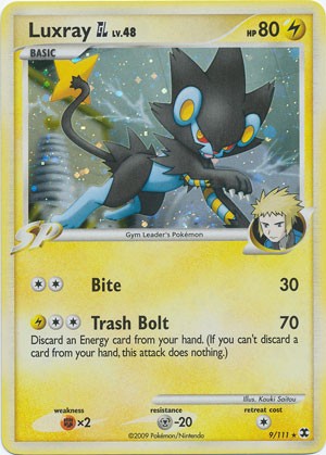 Pokemon Platinum Rising Rivals Single Card Holofoil Rare Luxray GL 9/111