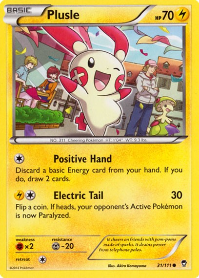 Pokemon X & Y Furious Fists Common Plusle #31
