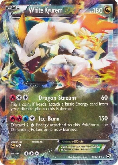 White Kyurem EX 101/113 - Pokemon Legendary Treasures Ultra Rare Card