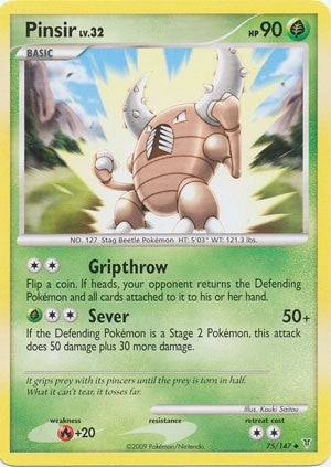 Pokemon Supreme Victors Uncommon Card - Pinsir 75/147