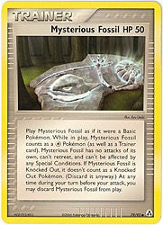 Pokemon ex Legend Maker - Trainer: Mysterious Fossil HP 50