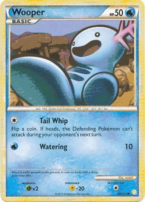 wooper pokemon cards HeartGold SoulSilver Single Card Common 88/123 – PSA:PSA your opponent flips a Limited Edition Alpha 1E ss1