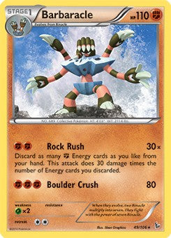 Barbaracle 49/106 - Pokemon XY Flashfire Rare Card