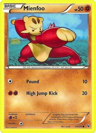 Pokemon Noble Victories Common Card - Mienfoo 69/101