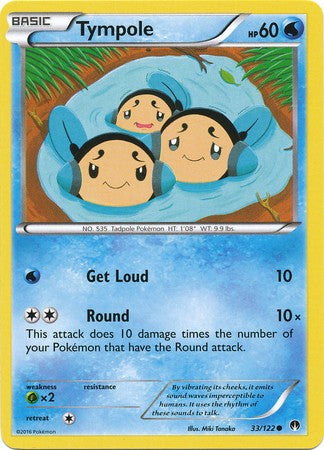 Tympole 33/122 Common - Pokemon XY Breakpoint Card