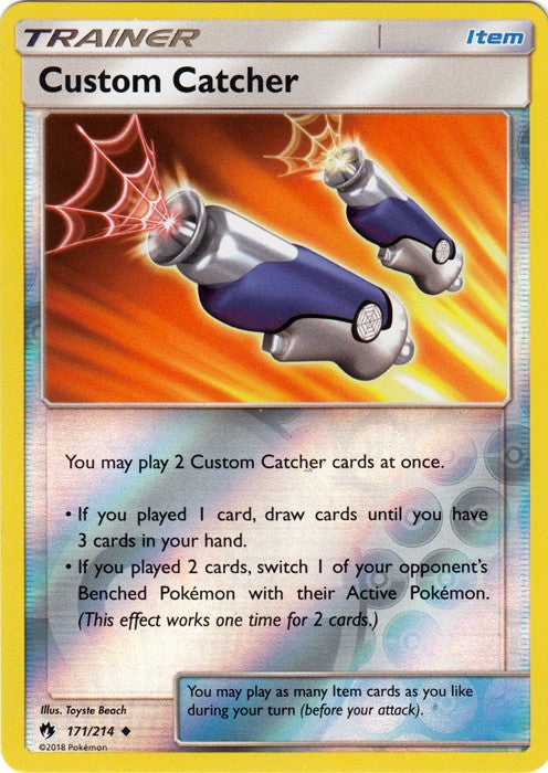 Custom Catcher - 171/214 (Reverse Foil) Pokemon » SM Lost Thunder Uncommon