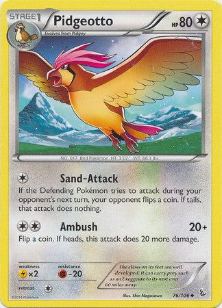 Pidgeotto 76/106 - Pokemon XY Flashfire Uncommon Card PokeOrder.com Pidgeotto 76/106 - Pokemon XY Flashfire Uncommon Card PokeOrder.com