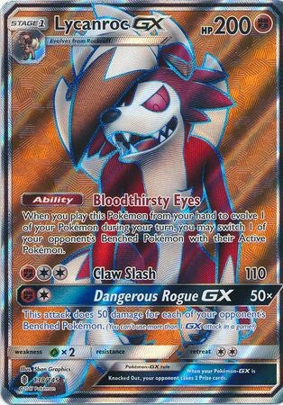 Lycanroc GX 138/145 Full Art - Pokemon Sun & Moon Guardians Rising Card