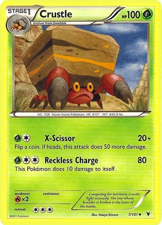 Pokemon Noble Victories Uncommon Card - Crustle 7/101