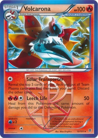 Pokemon Black & White Plasma Blast Rare Volcarona #13 Pokemon Black & White Plasma Blast Rare Volcarona #13