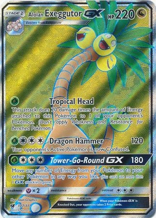 Alolan Exeggutor GX 107/111 Full Art - Pokemon Crimson Invasion Card