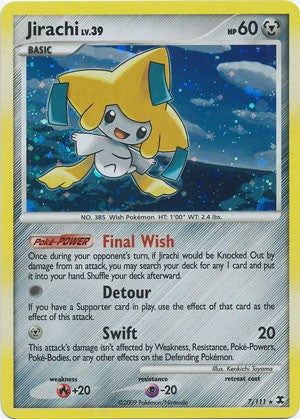 Pokemon Platinum Rising Rivals Single Card Holofoil Rare Jirachi 7/111 –