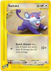 Pokemon Expedition - Rattata Card #128