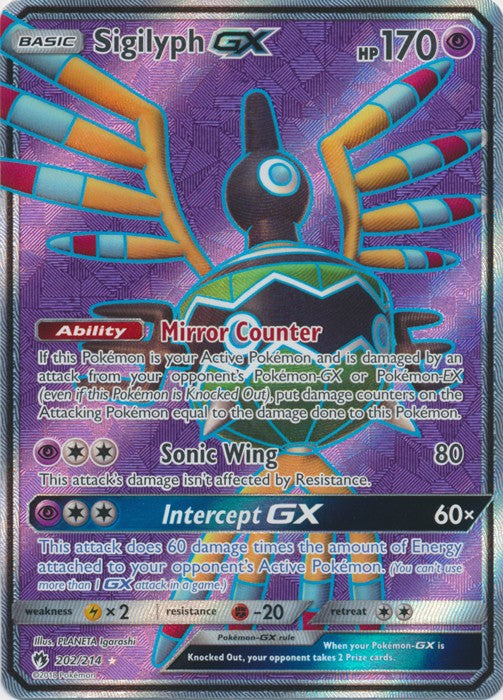 Sigilyph GX - 202/214 - Sun & Moon: Lost Thunder Full Art Ultra Rare