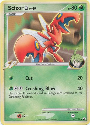 Pokemon Platinum Rising Rivals Single Card Uncommon Scizor E4 48/111