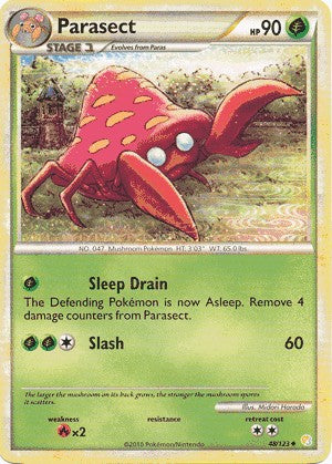 Pokemon HeartGold SoulSilver Single Card Uncommon Parasect 48/123