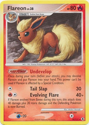 Pokemon Platinum Rising Rivals Single Card Rare Flareon 19/111