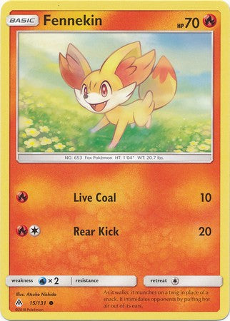 Fennekin 15/131 Common - Pokemon Sun & Moon Forbidden Light Card