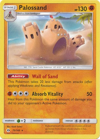 Palossand 75/149 Rare - Pokemon Sun & Moon Base Set Single Card