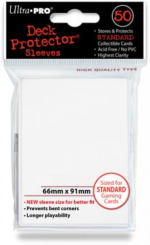 Ultra Pro Standard Sized Sleeves - White (50 Card Sleeves)