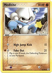 Pokemon EX Emerald Common Card - Meditite 55/106