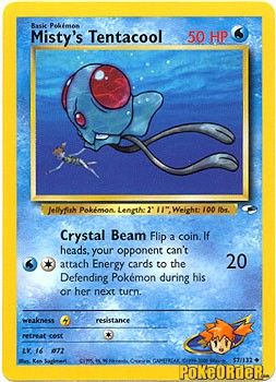 Pokemon Gym Heroes Uncommon Card - Misty's Tentacool 57/132
