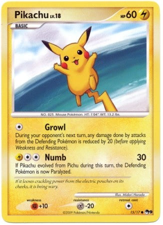 Pokemon Pikachu 15/17 Common Promo Single Card