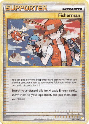 Pokemon HeartGold SoulSilver Single Card Uncommon Fisherman 92/123