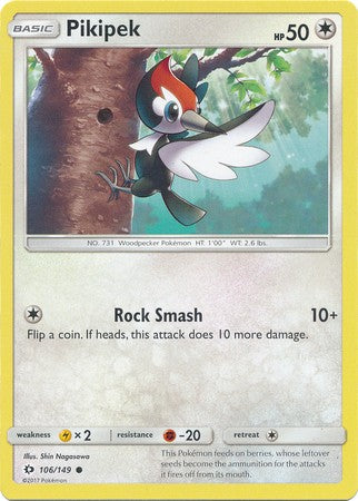 Pikipek 106/149 Common - Pokemon Sun & Moon Base Set Single Card