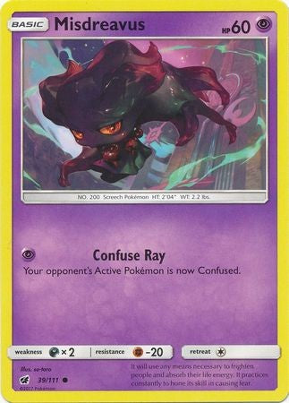 pokemon crimson invasion card prices Pokemon Sun & Moon Crimson Invasion Common Misdreavus #39