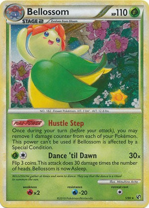 Pokemon Card HeartGold SoulSilver Undaunted Holo Rare Bellossom 1/90