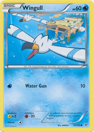 Wingull 18/108 Common - Pokemon XY Roaring Skies Card