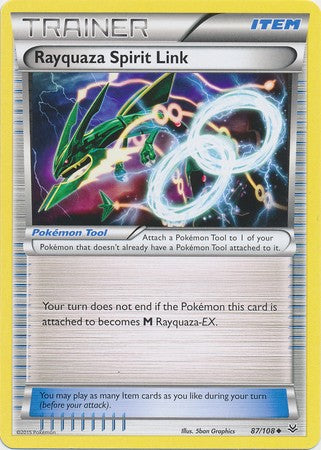 Rayquaza Spirit Link 87/108 Uncommon - Pokemon XY Roaring Skies Card