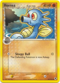 Pokemon EX Dragon Frontiers - Horsea Card