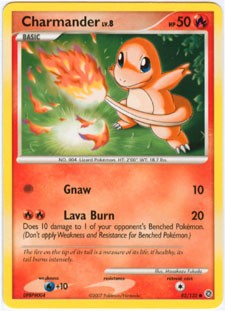 Pokemon Secret Wonders Common Card - Charmander 82/132
