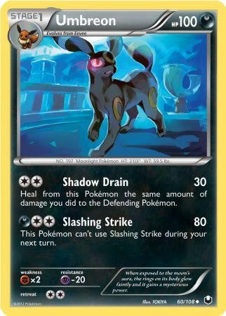 Pokemon Dark Explorers Uncommon Card - Umbreon 60/108