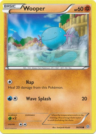 Wooper 38/98 COMMON - Pokemon XY Ancient Origins Card