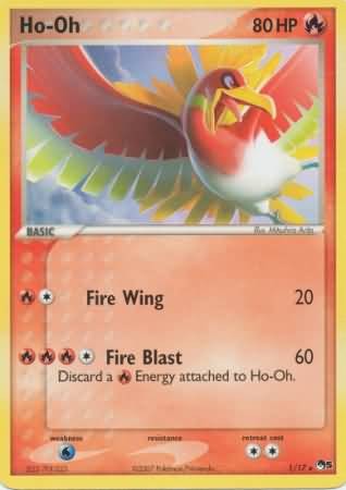 Pokemon POP Series 5 Promo Card Ho-Oh 1/17 Holo Rare