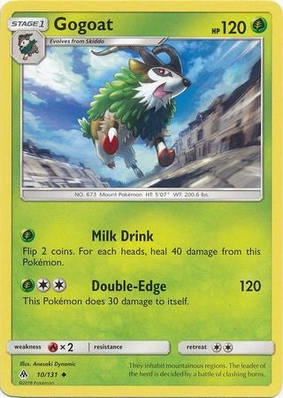amazon sun and moon pokemon cards Gogoat 10/131 Uncommon