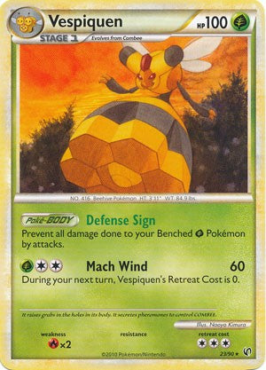 Pokemon Card HeartGold SoulSilver HS Undaunted Rare Vespiquen 23/90