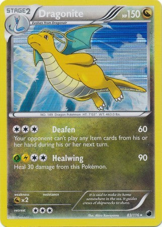 Pokemon Black & White Plasma Freeze Rare Holo Dragonite #83 Pokemon Black & White Plasma Freeze Rare Holo Dragonite #83
