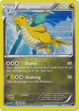 Dragonite 83/116 - Pokemon Plasma Freeze Holo Rare Card
