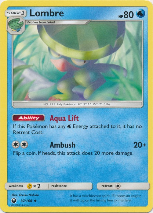 Lombre 37/168 Uncommon - Celestial Storm SM7 Pokemon Card