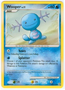 Pokemon Secret Wonders Common Card - Wooper 118/132