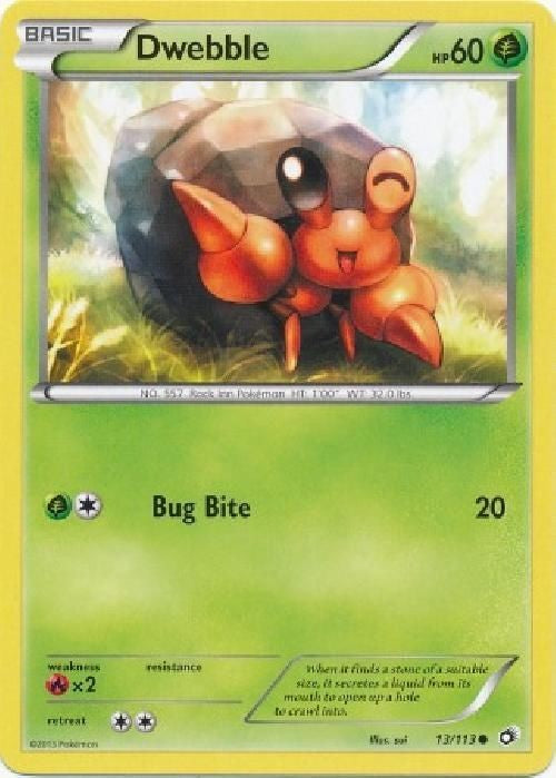 Dwebble 13/113 - Pokemon Legendary Treasures Common Card