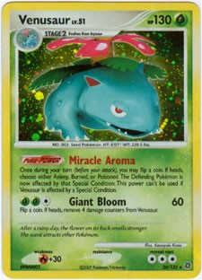 Pokemon Secret Wonders Holo Rare Card - Venusaur 20/132
