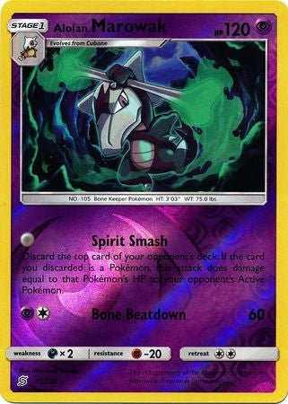 Alolan Marowak - 75/236 - Rare Reverse Holo Sun & Moon: Unified Minds Reverse Holo