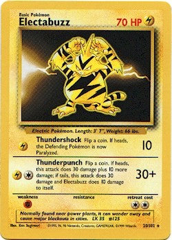 Pokemon Basic Rare Card - Electabuzz 20/102